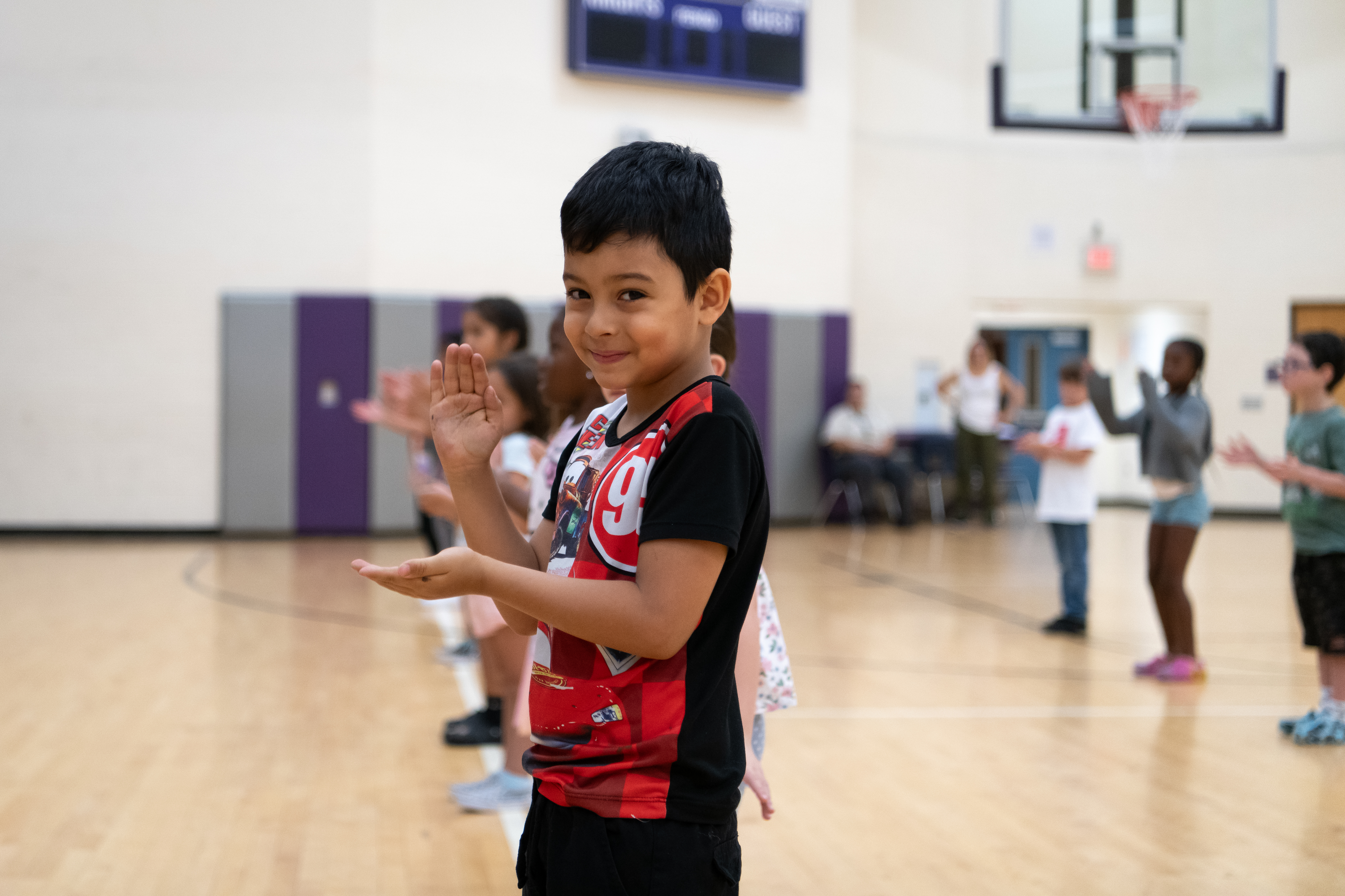 student clapping in dance class