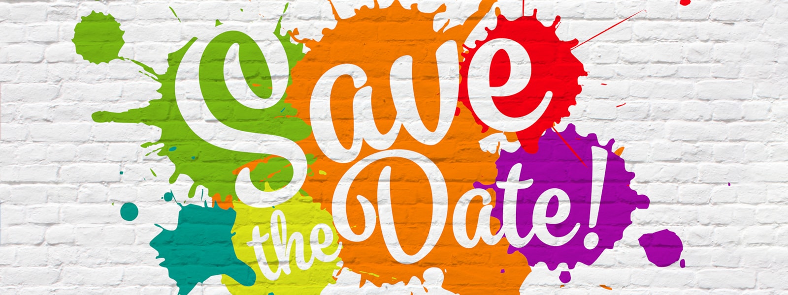 Save The Date painted on a wall