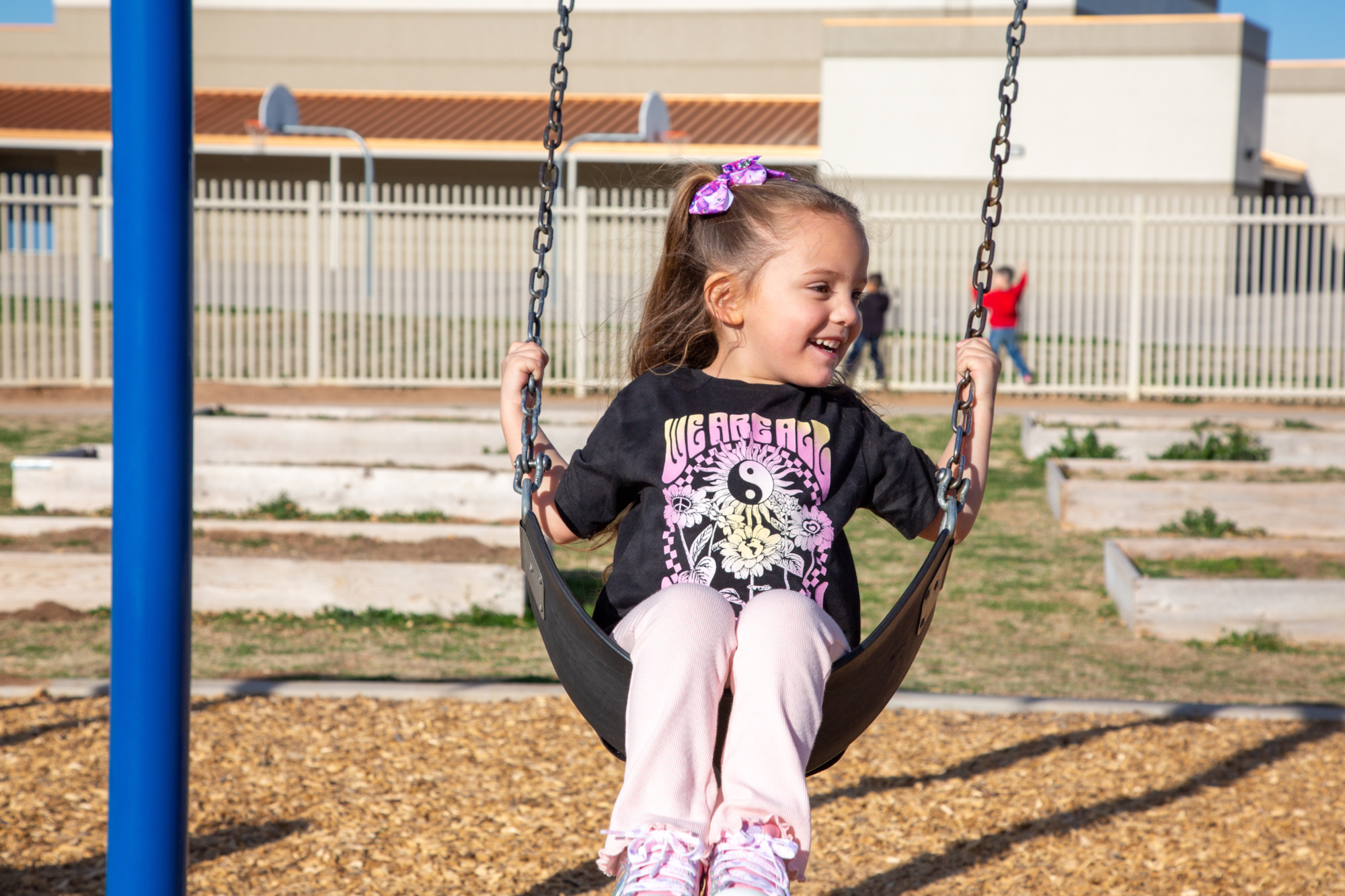 Child on swing