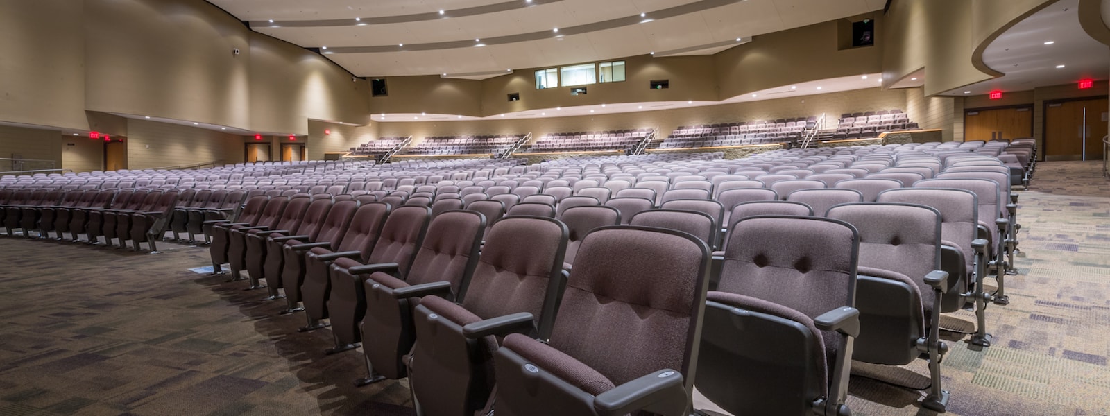 A picture of seats located at The Vista Center for the Arts.