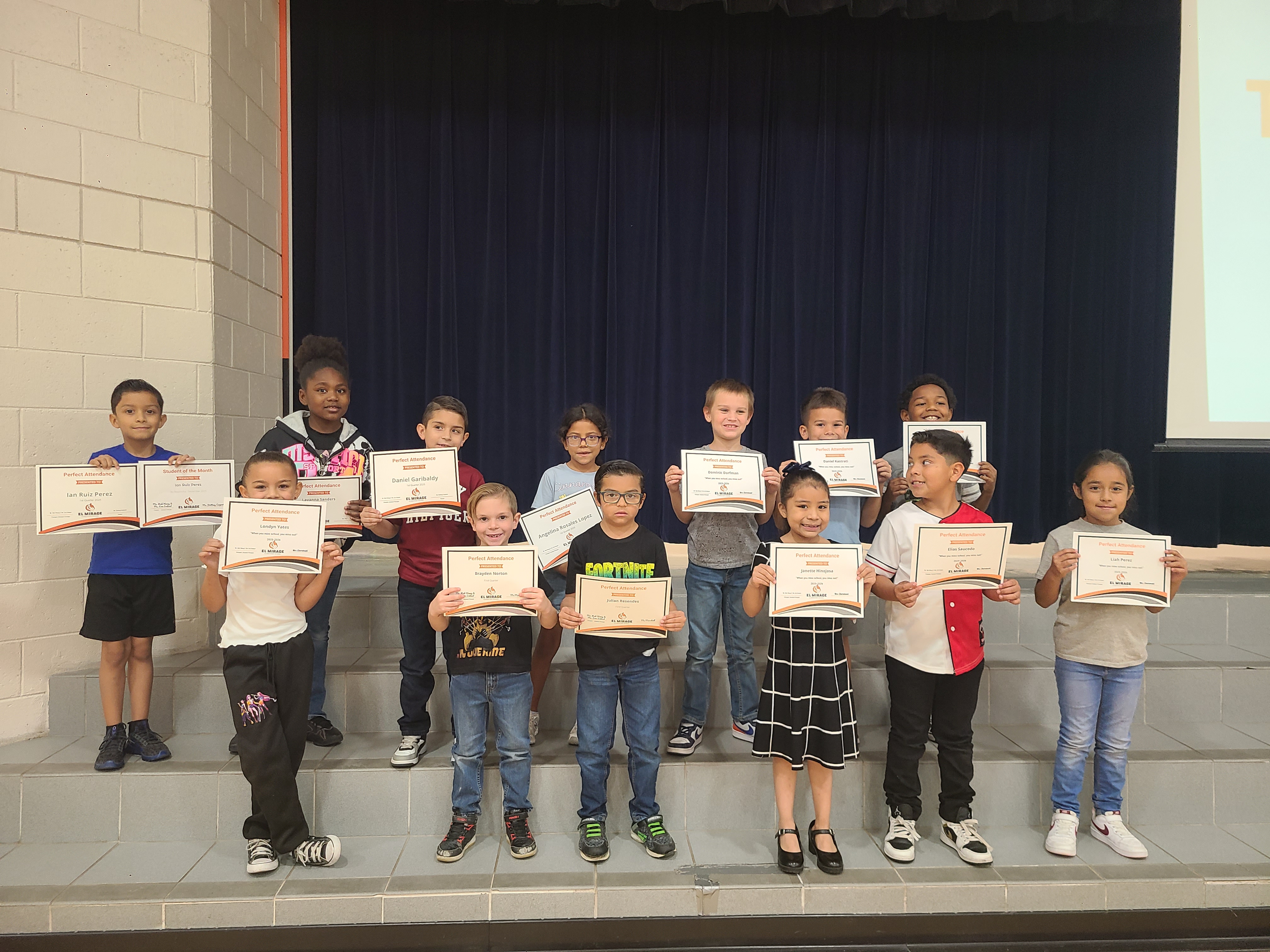 Students who have perfect attendance