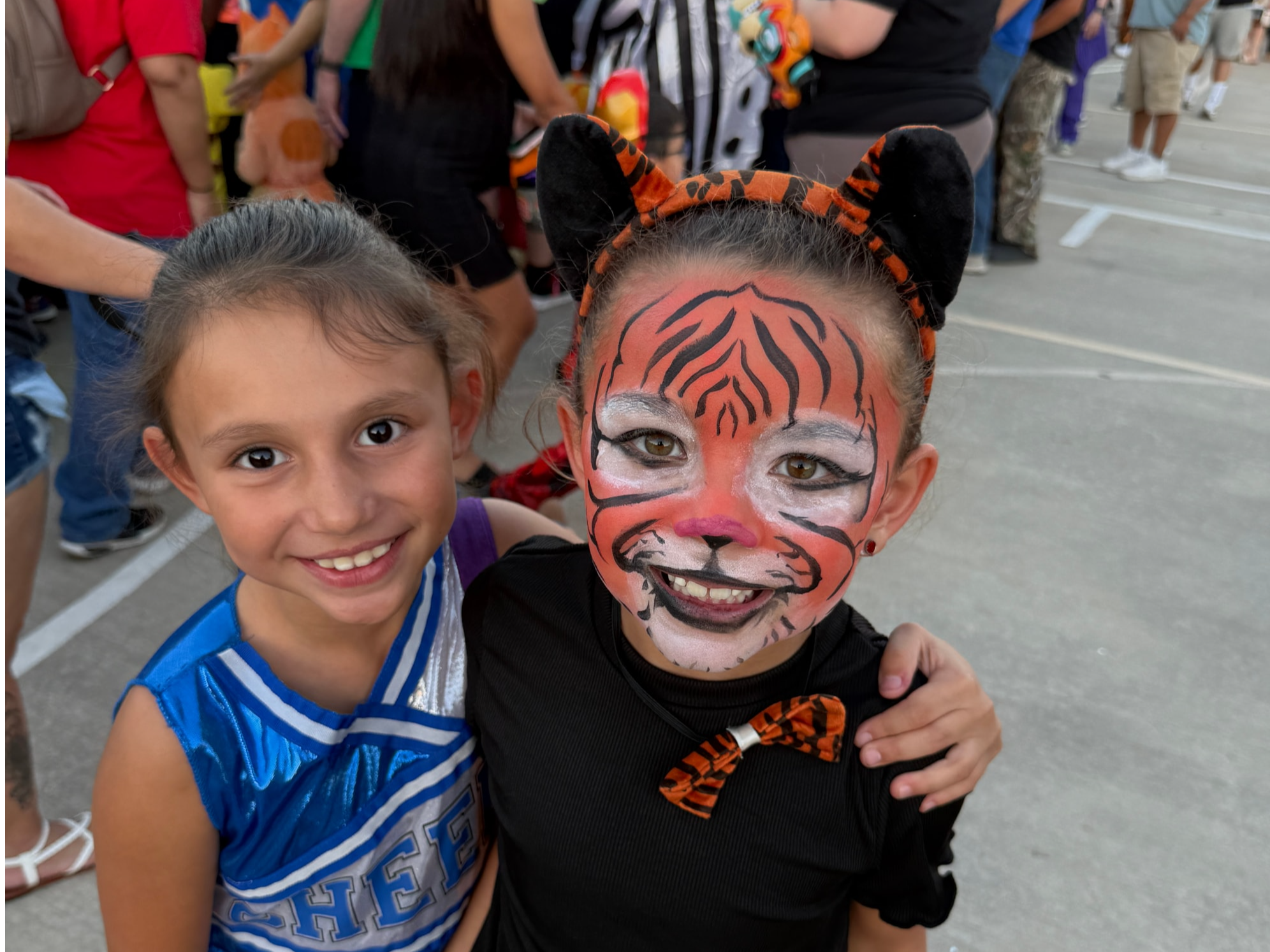 Students in costumes.