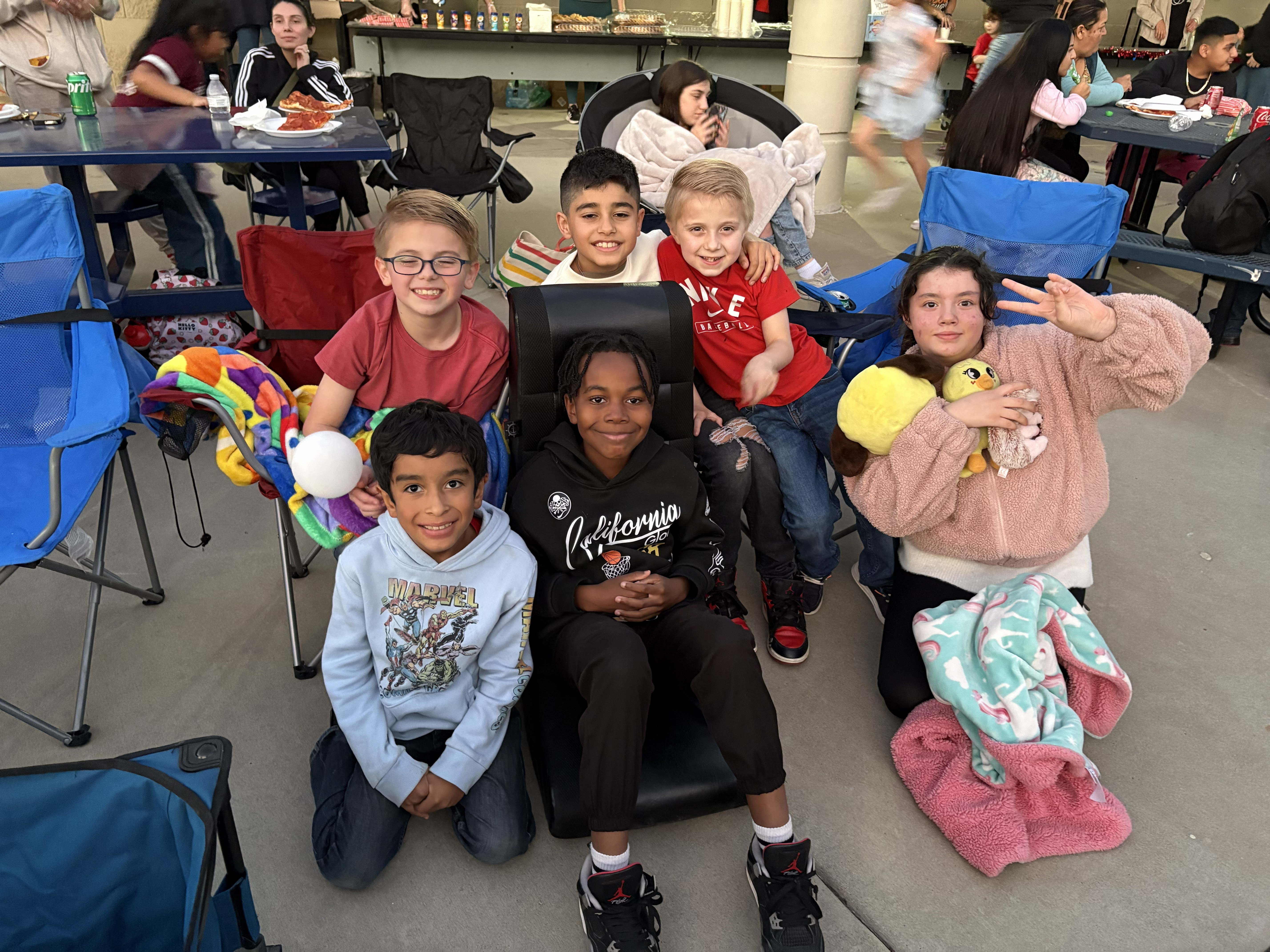 Students at PTO Polar Express Night