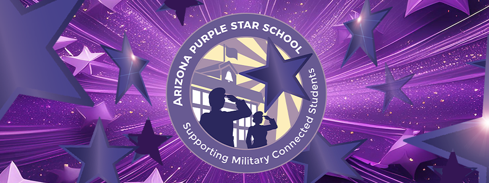 Arizona Purple Star School logo with stars