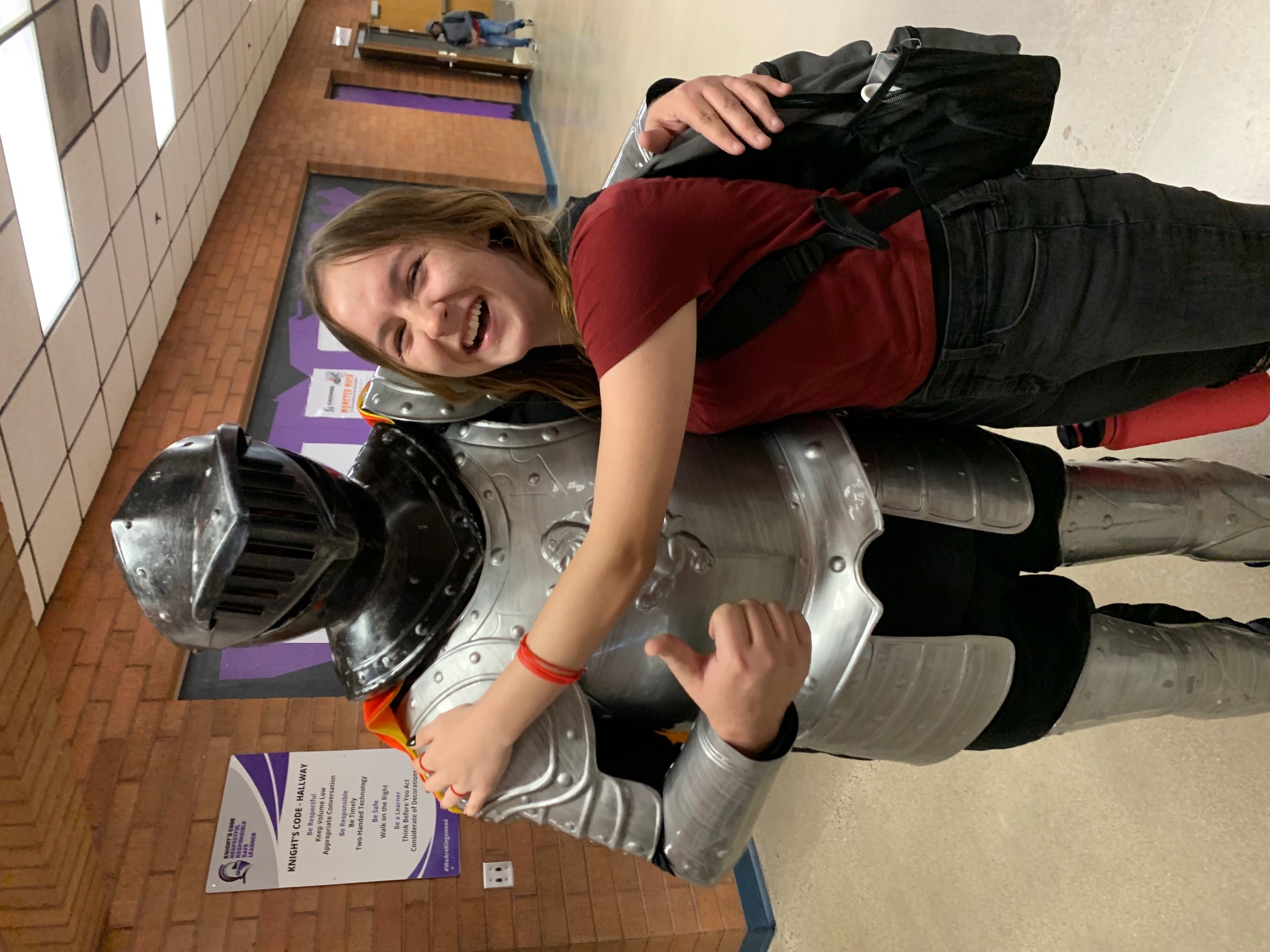 Kingswood's Knight with student