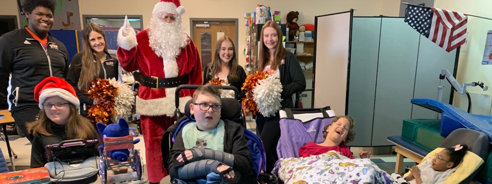 Santa with students