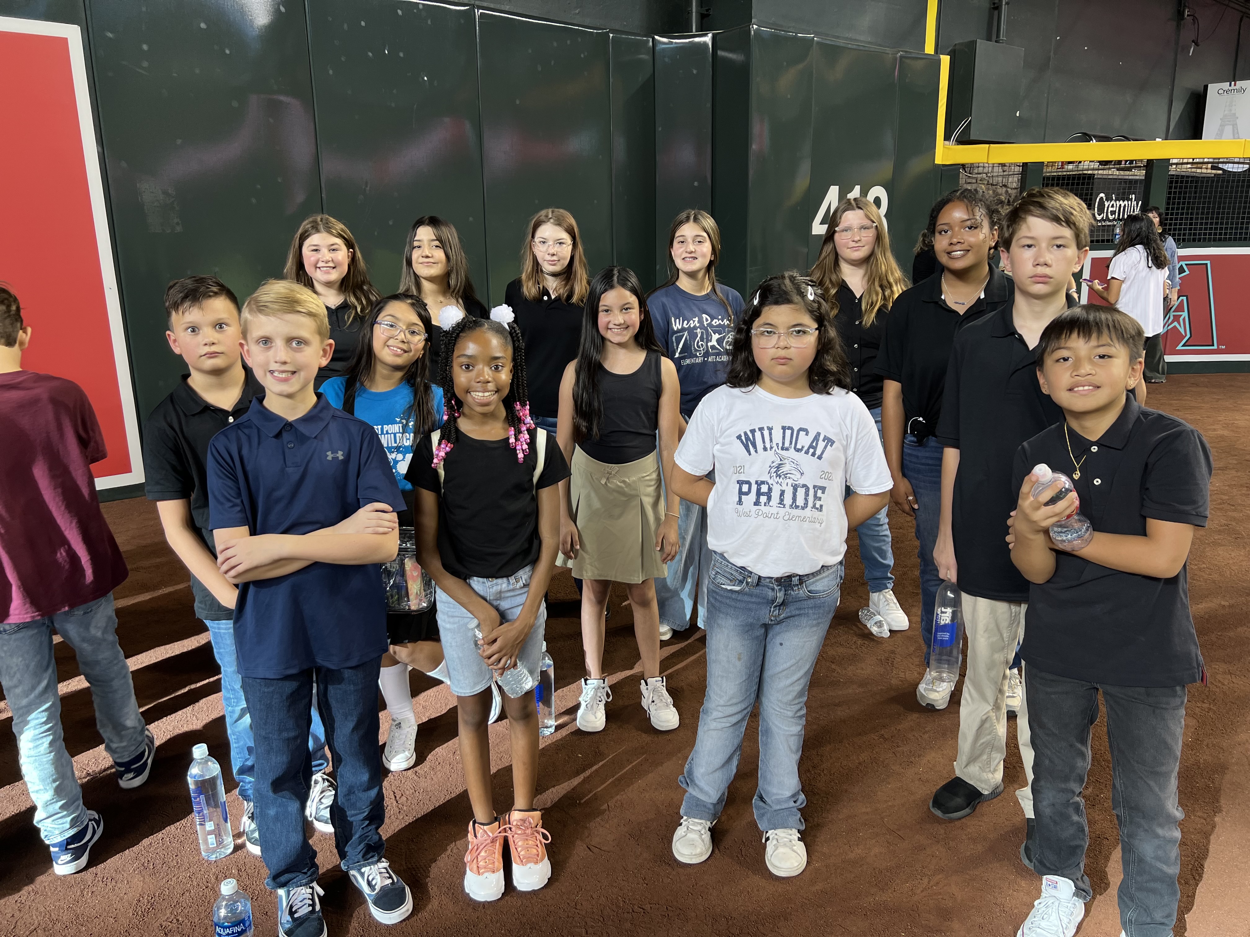 Choir Students at Baseball Game