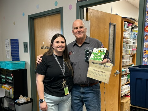 Mr. Mike with Hero award