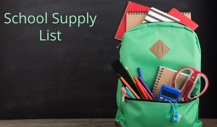 backpack full of school supplies