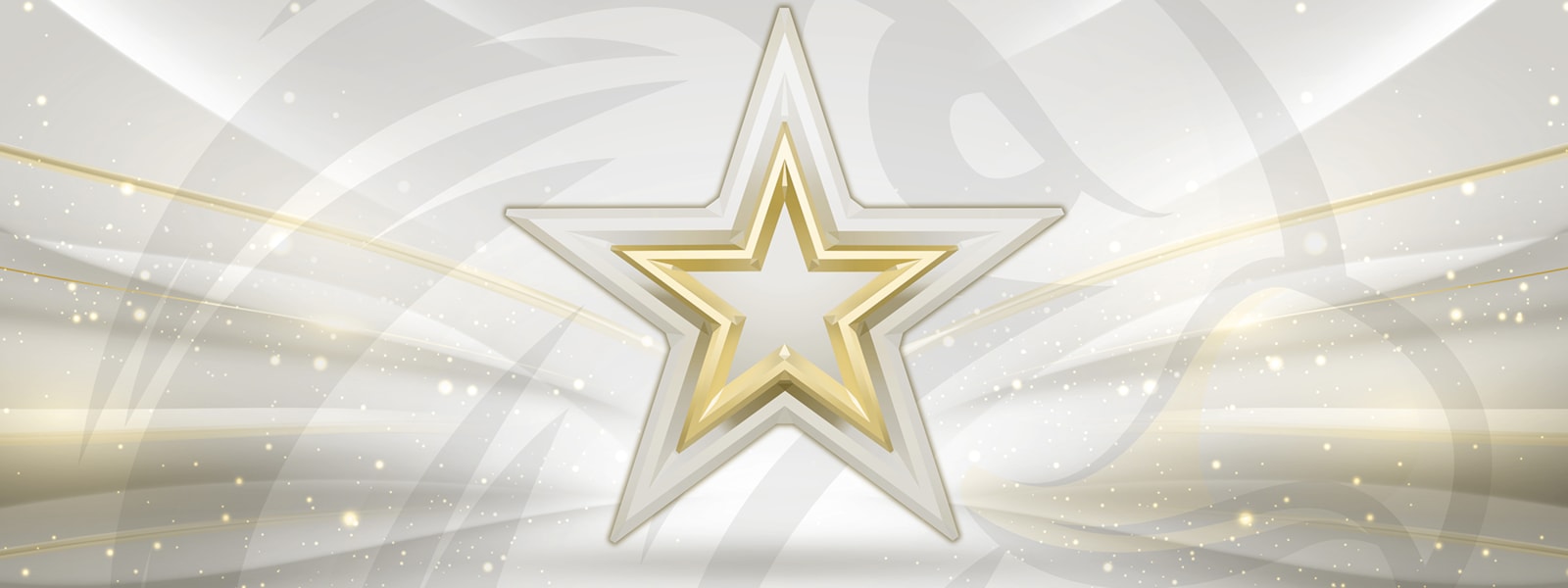 Star and western peaks logo on background