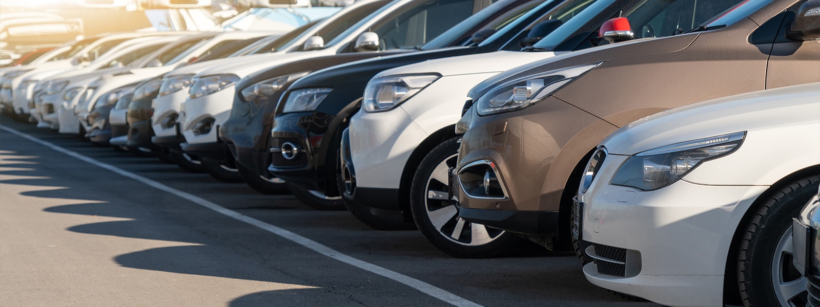 cars parked in a lot