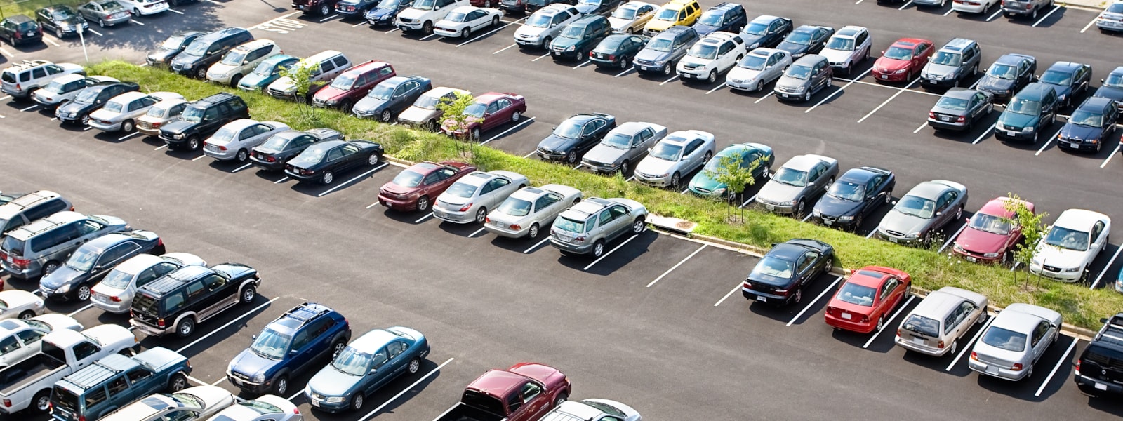 cars in parking lot