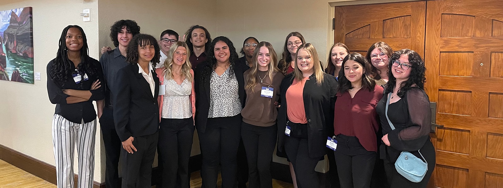 Educators Rising students pose for photo at state competition