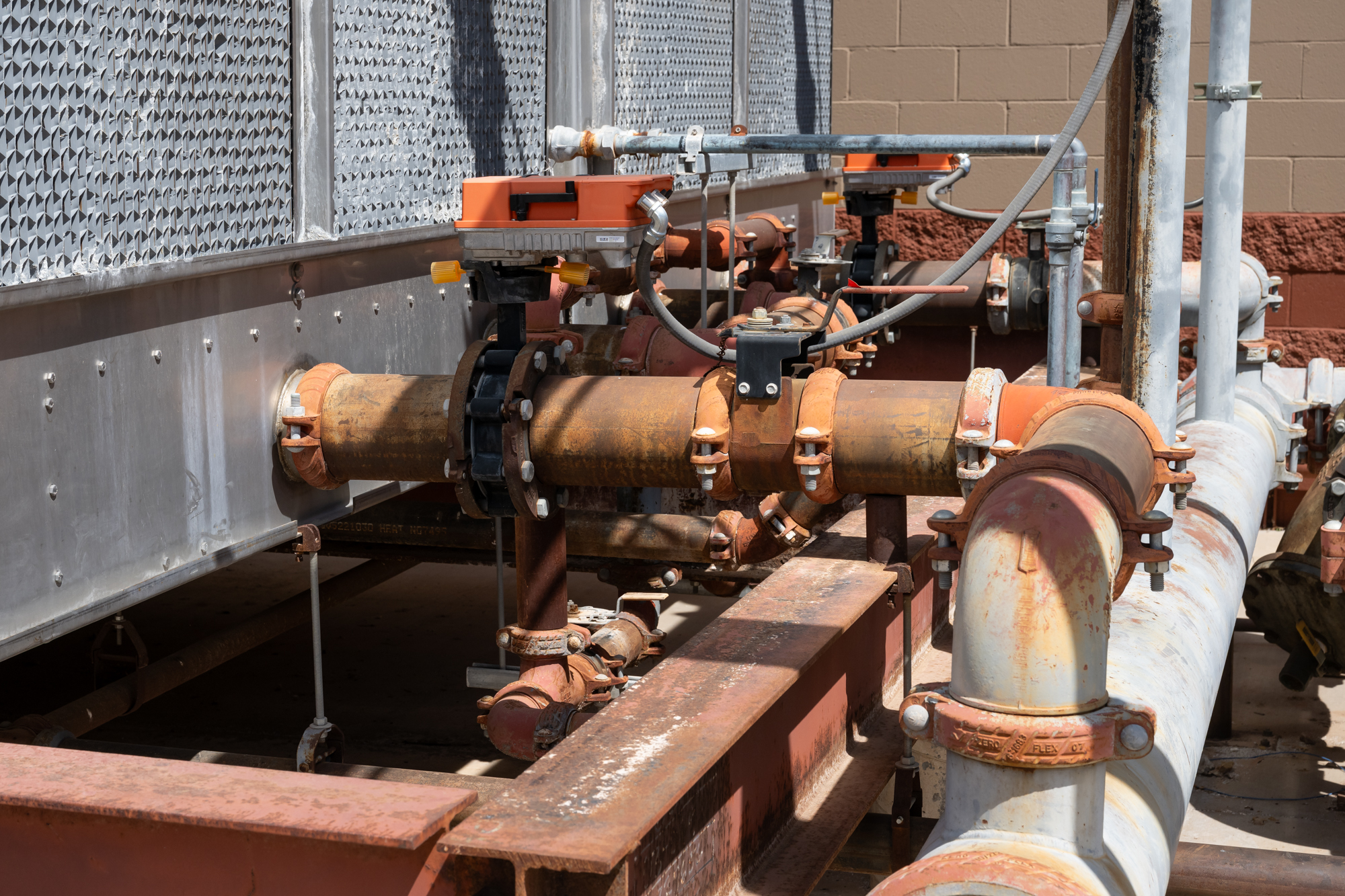 Old rusty chiller at a school